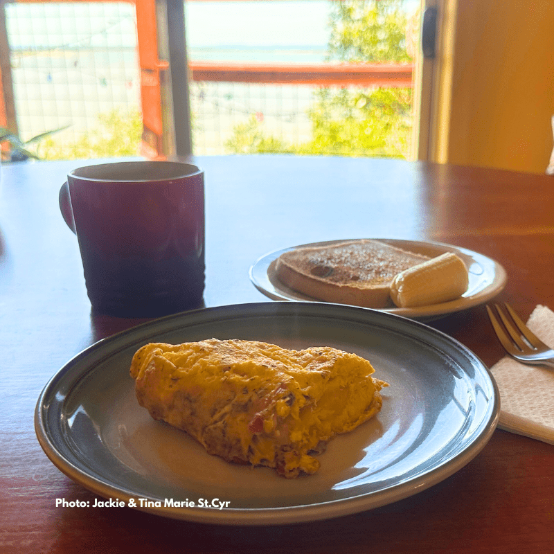 Breakfast at Rainbow Hearth Sanctuary & Retreat Photo by Jackie & Tina Marie St.Cyr