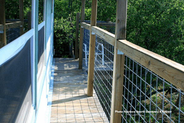 Deck on Sky Loft Suite at Rainbow Hearth Sanctuary & Retreat