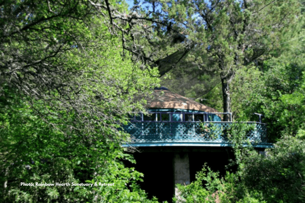 Tree House Yurt at Rainbow Hearth Sanctuary & Retreat