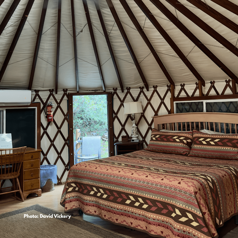 Yurt at Rainbow Hearth Sanctuary & Retreat Photo by David Vickery